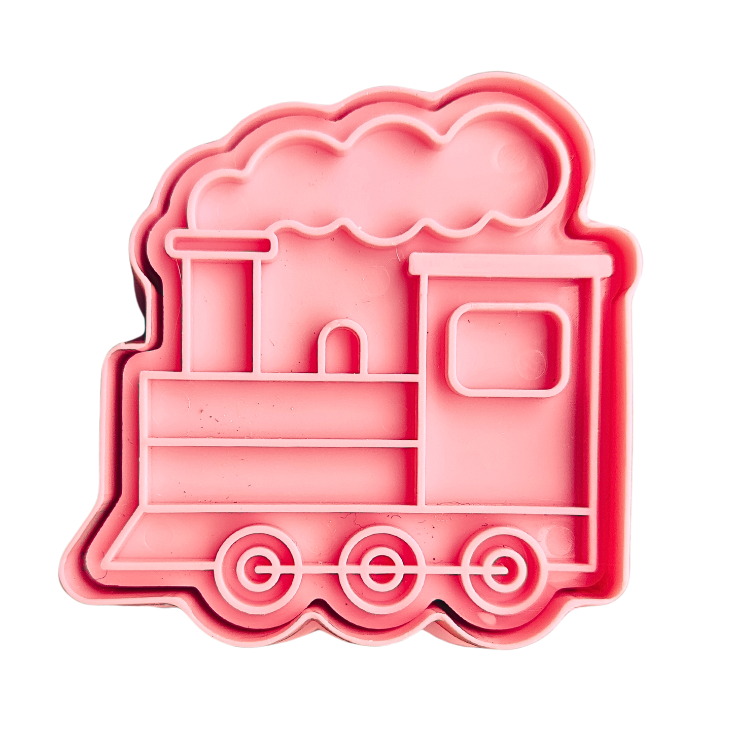 Modeling clay stamp and mold "train"