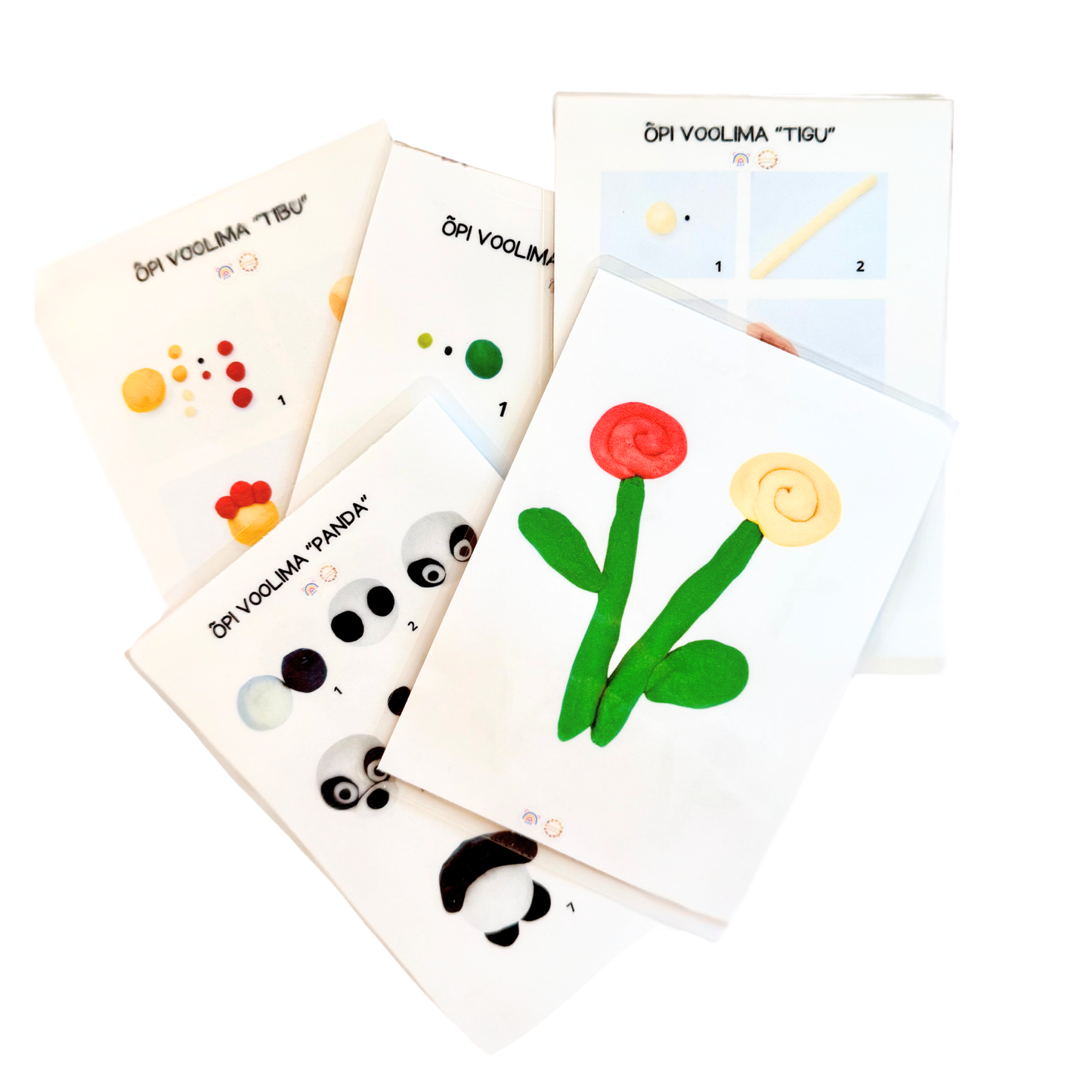 Nutika voolimiskomplekti voolimise õppekaardid 5tk